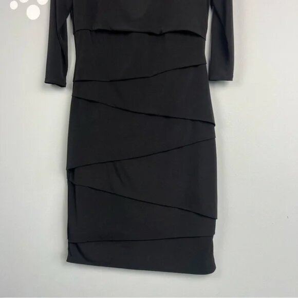 White House Black Market Layered Keyhole Dress Size 10 - Picture 3 of 8